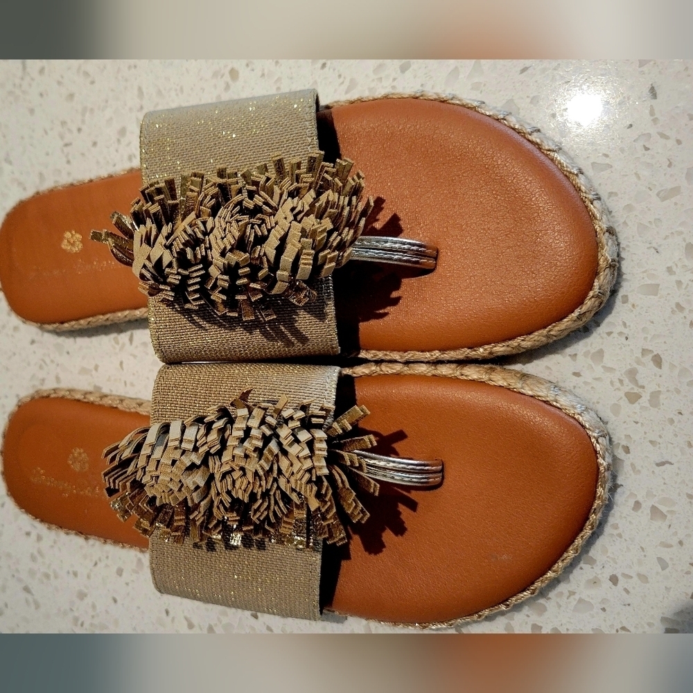 Tommy Bahama Women's Tan Brown Slide Sandals | Size 6.5 - Picture 5 of 5